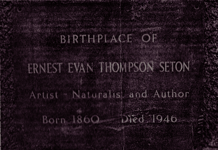 Ernest Thompson Seton Birthplace Marker - South Shields, Durham, UK