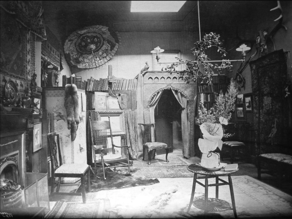 Interior of Seton Apartment at 144 Fifth Ave 1899 (B&W)