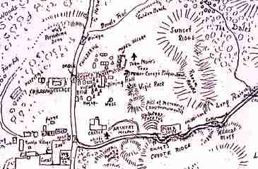 Map of Seton Village, Drawn by Ernest Thompson Seton